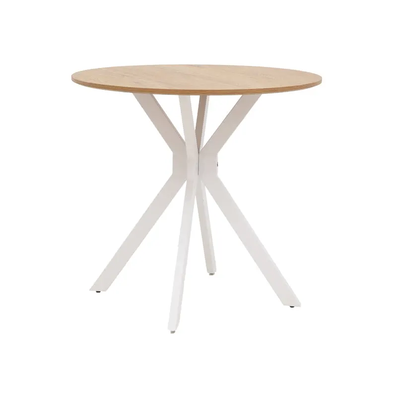 Masa Xuson Natural mdf, alb, D80x75 cm - Natur