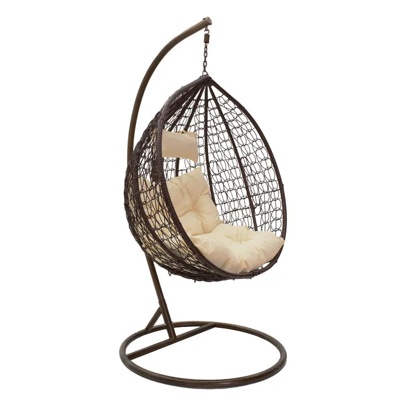 Leagan Zafer metal-pp maro-bej perna, 106x68x120 cm - Maro