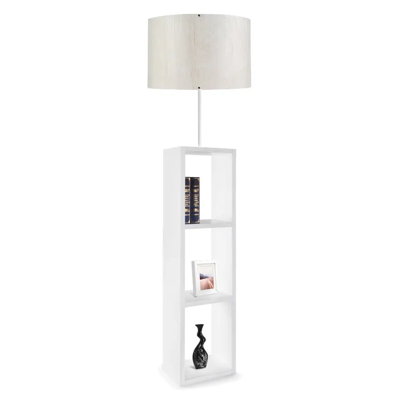 Lampa de podea PWL-1100, alb, D38x150 cm - Argintiu
