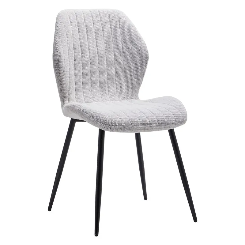 Scaun Fersity material alb-picior metalic, negru, 48x57x86 cm - Alb