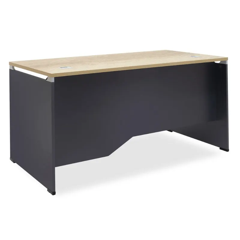 Birou manager Lotus, Stejar - Gri inchis, 150x80x75 cm - Stejar