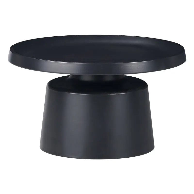 Masuta de cafea Ginoze, Metal, D70x40 cm - Negru