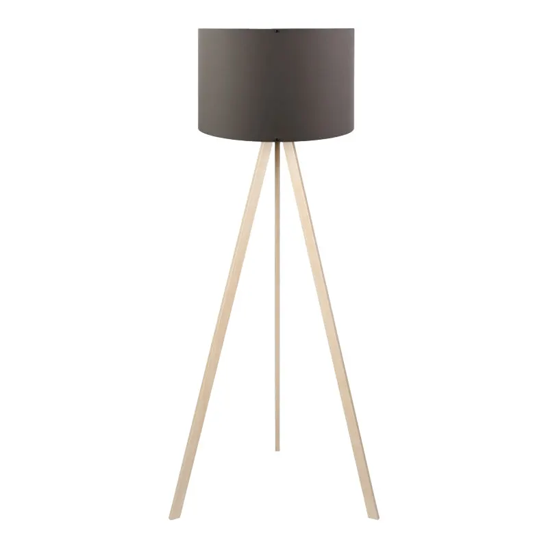 Lampadar PWL-1060, MDF si textil, D38x140 cm - Natural-Antracit