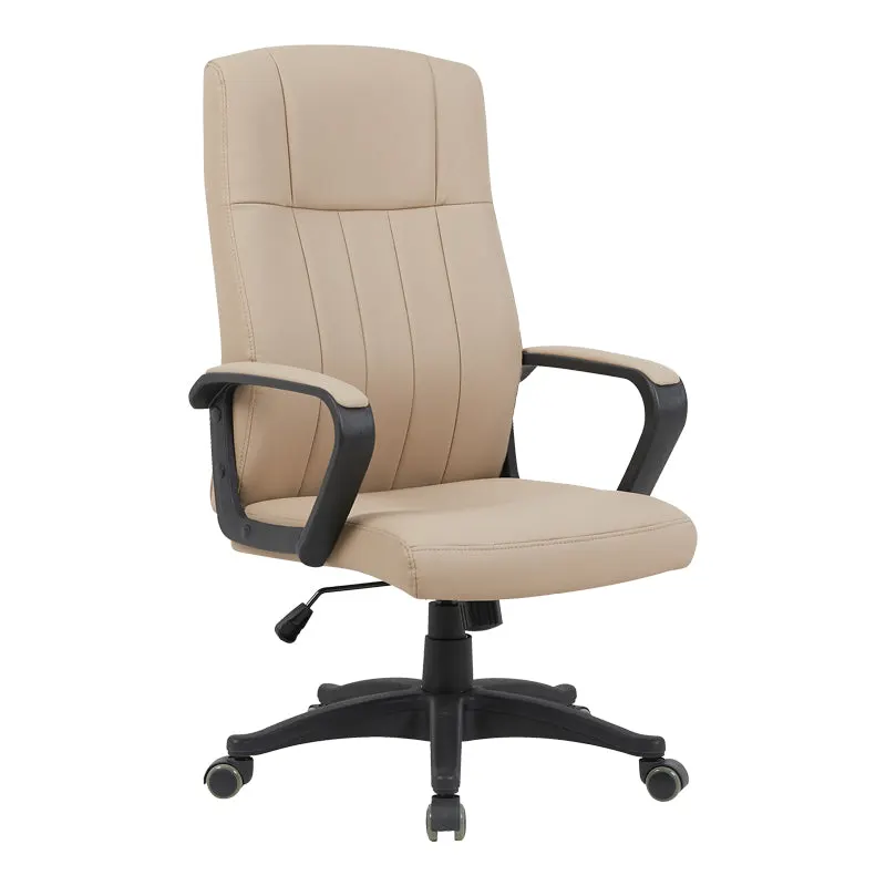 Scaun de birou managerial Roby, Crem, 60x70x110 cm - Crem