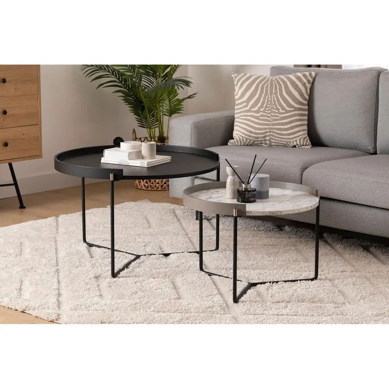 Mobilier Mandy, Antracit - Natural, 60x80x51 cm - Antracit