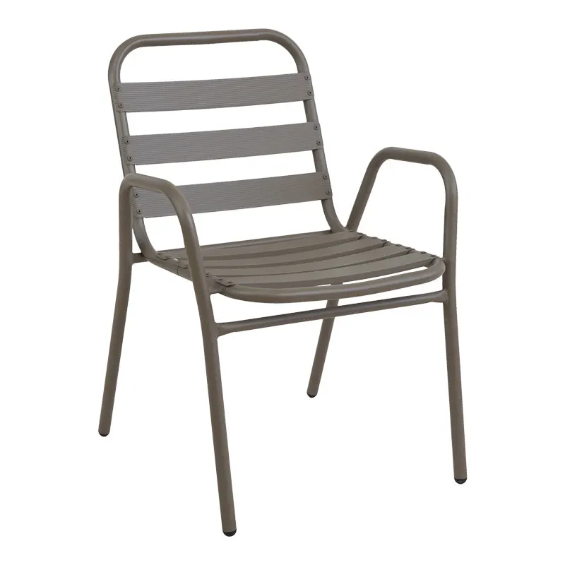 Scaun exterior Sussie, metal si aluminiu, 45x62x76 cm - Bej