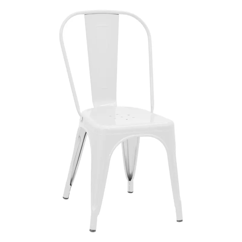 Scaun Utopia metal, 44x44x55 cm - Alb