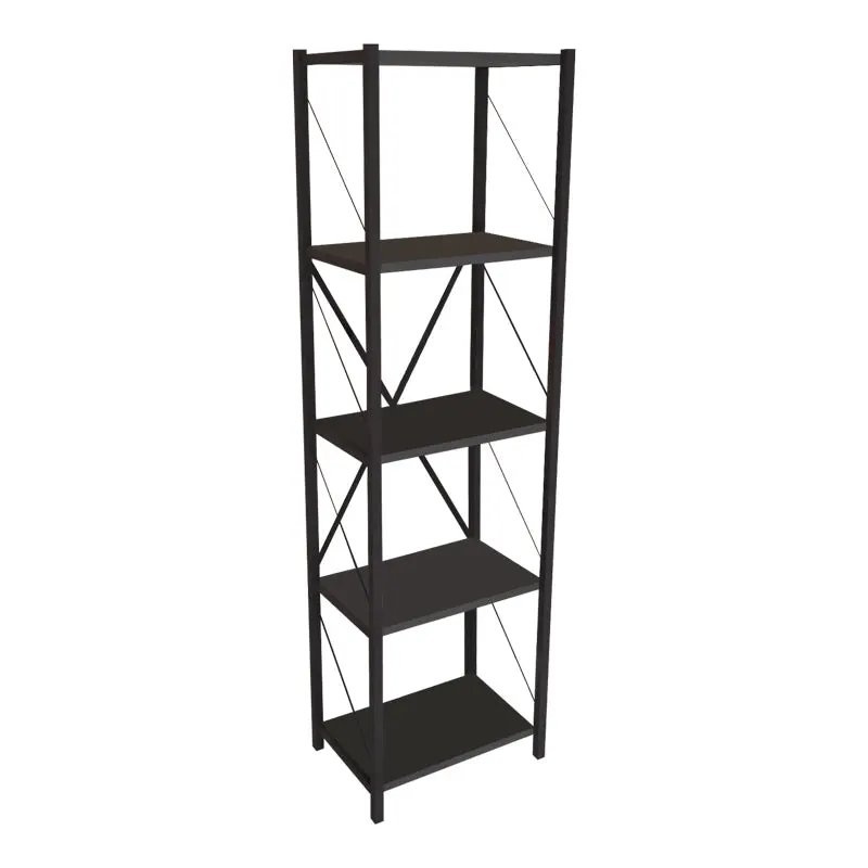 Biblioteca Glase, Antracit - Stejar, 40x30x150 cm - Antracit
