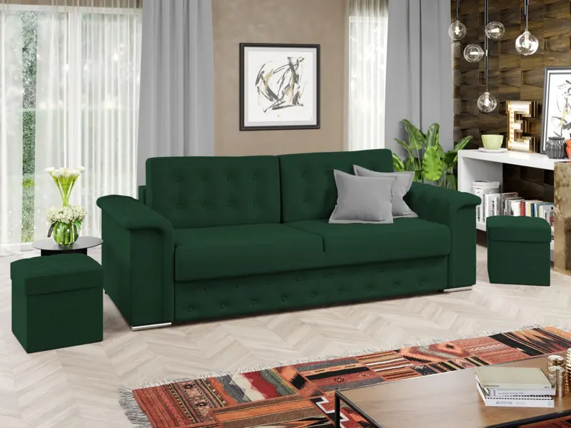 Set Canapea si Fotolii Olimp Verde — imaginea 2