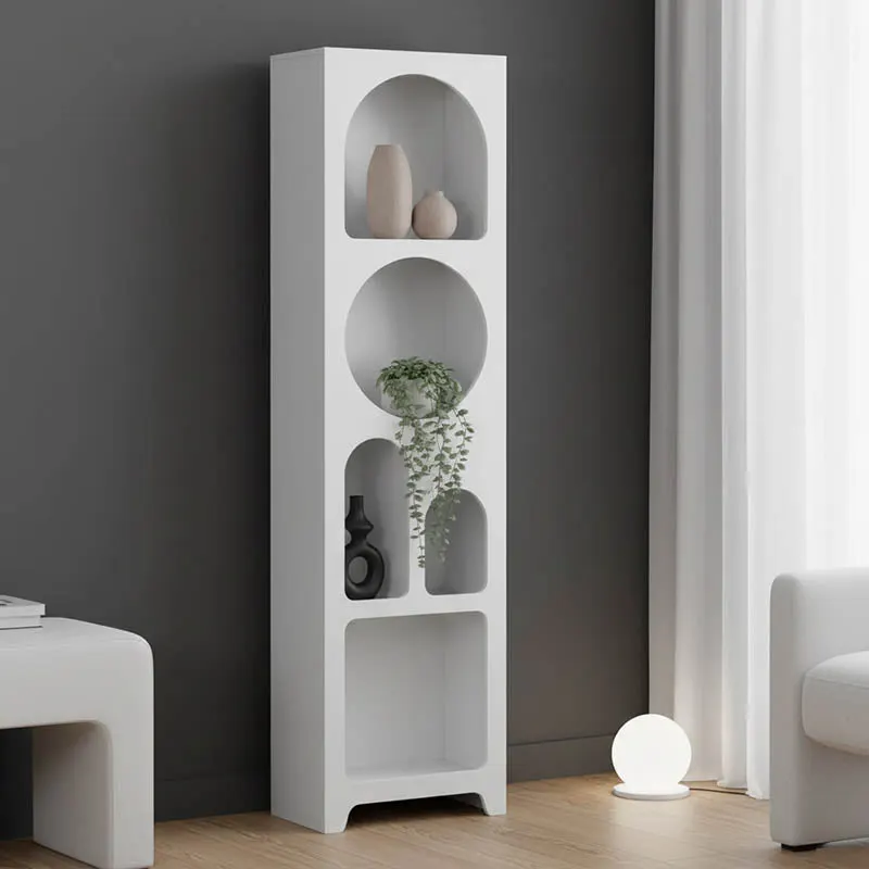 Bibliotecă Emersi, Alb, 48x35x180 cm - Alb