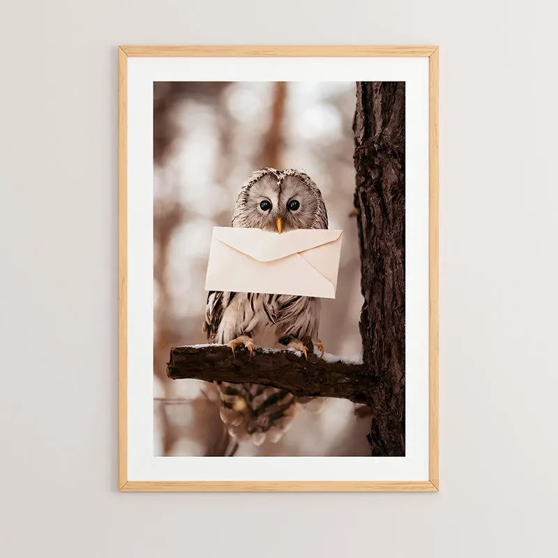 Tablou decorativ Owlyne, Lemn, Multicolor, 33x48 cm - Multicolor