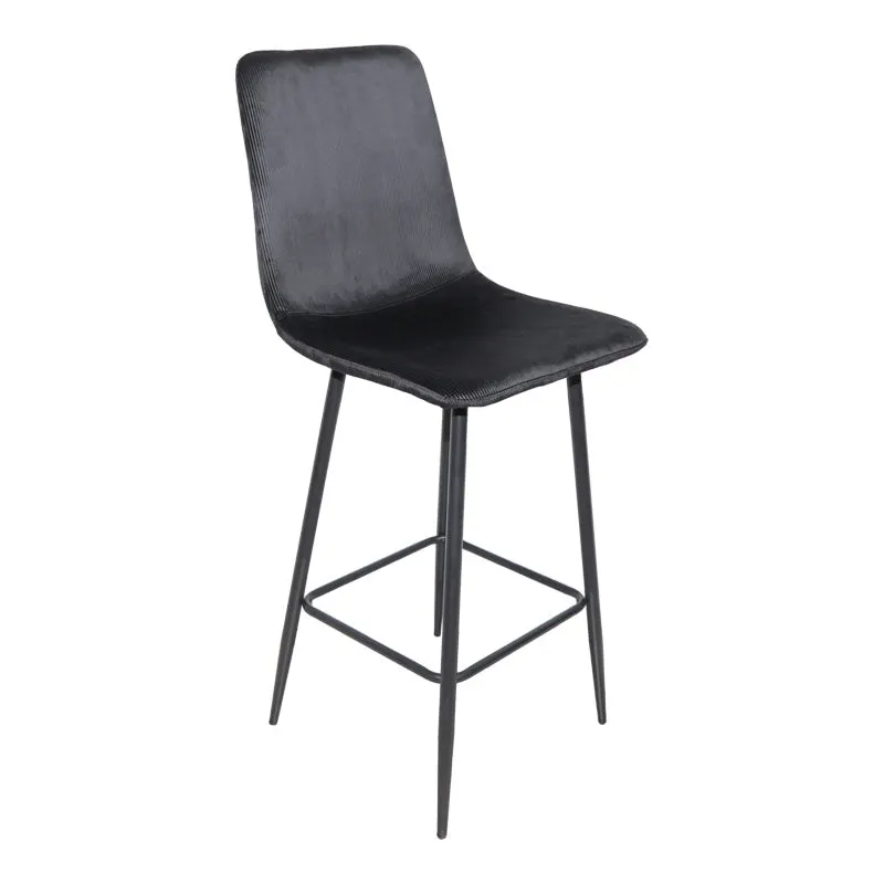 Scaun de bar Grato, textil, diverse culoare, 43x55x114 cm - Negru