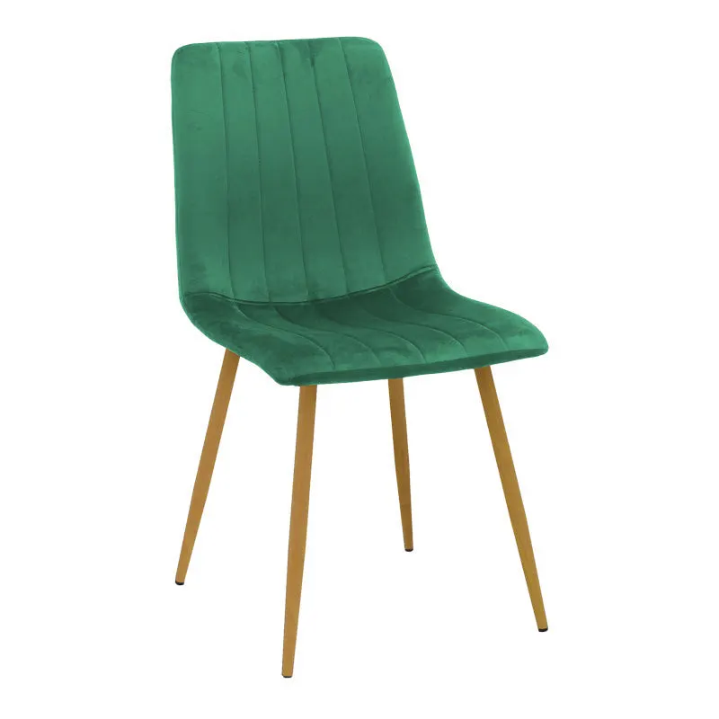 Scaun catifelat Noor, Velvet, Picioare, Gri - Verde, 44x53x86 cm - Verde