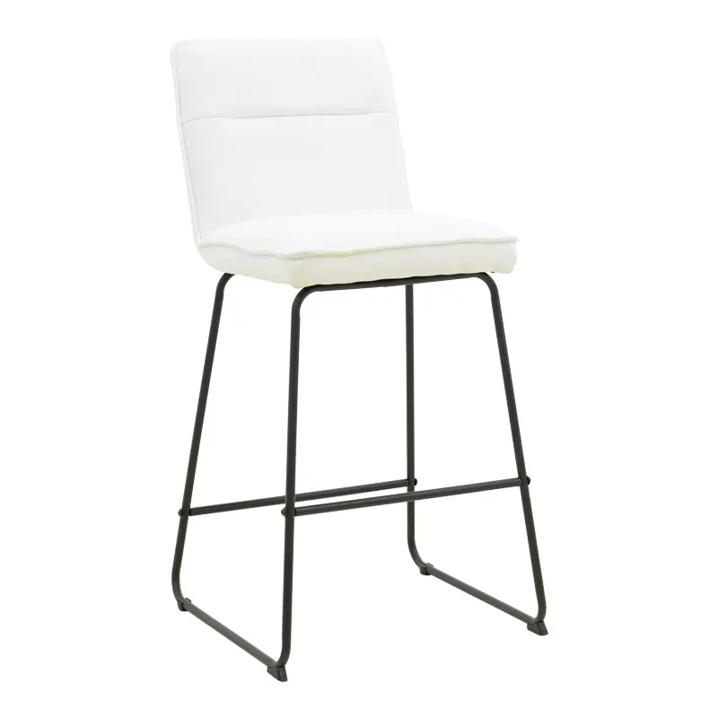 Scaun de bar Essential, stofa si metal, 53x64x107 cm - Bej