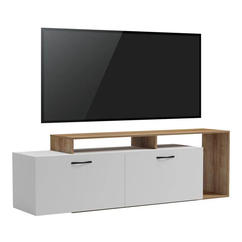 Comoda TV Tobler, Alb, 170x40x53 cm - Alb