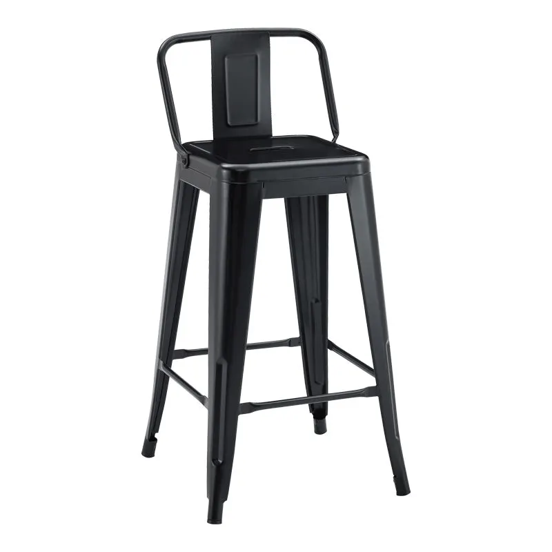 Scaun de bar Utopia, Diverse culori, 42x42x86 cm - Negru