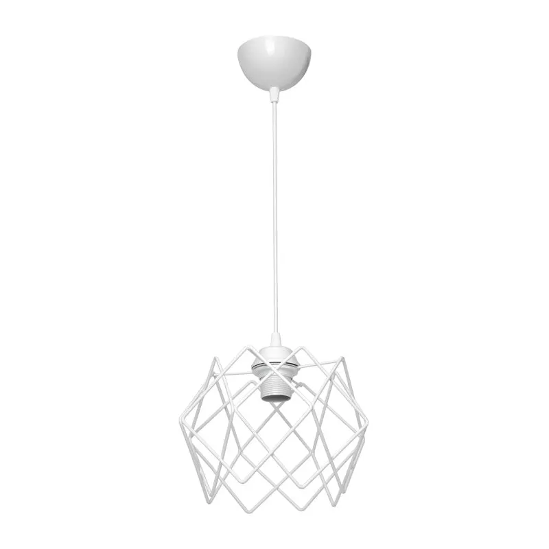 Lustra Teeby, metal, Alb, 22x22x17 cm - Alb