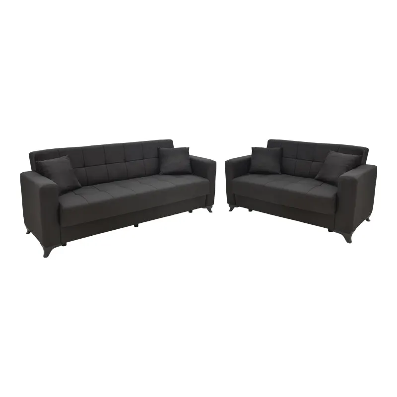 Set de sufragerie 2 piese Modesto, neagra, 85x215 cm - Negru