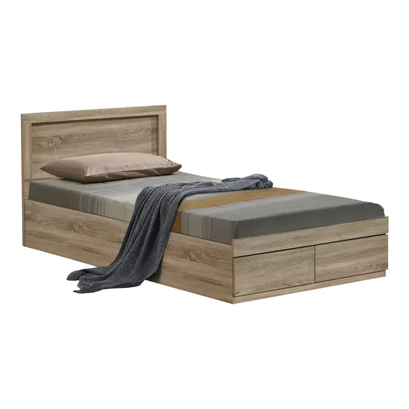 Pat Olympus cu sertar, deschis, Diverse culori, 100x200 cm - Stejar