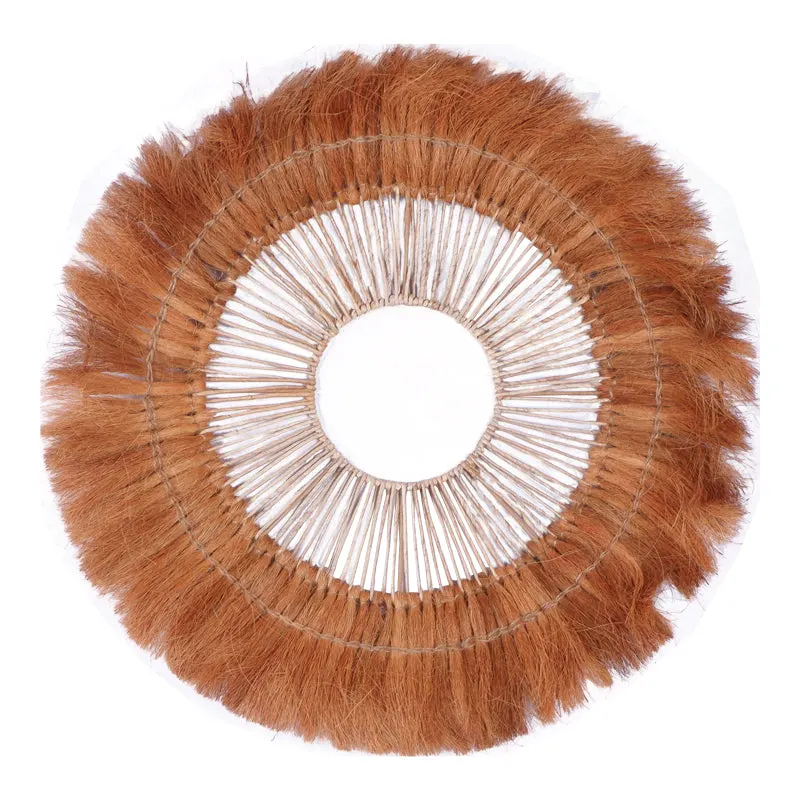 Decoratiune de perete Ramine Boho, Natural, 70x70x10 cm - Natur