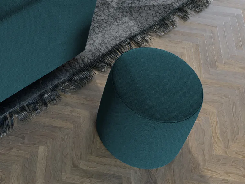 Taburet Smart Tapitat Turcoaz — imaginea 2