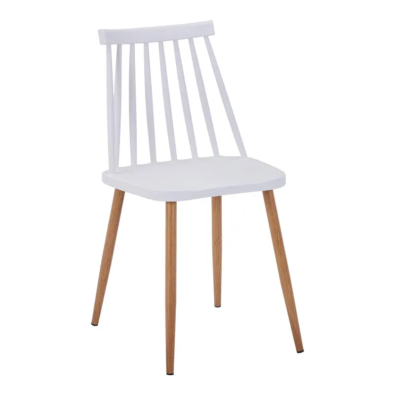 Scaun de sufragerie Aurora, Alb-Natural, polipropilena si metal, 42x50x77 cm - Alb-Natural