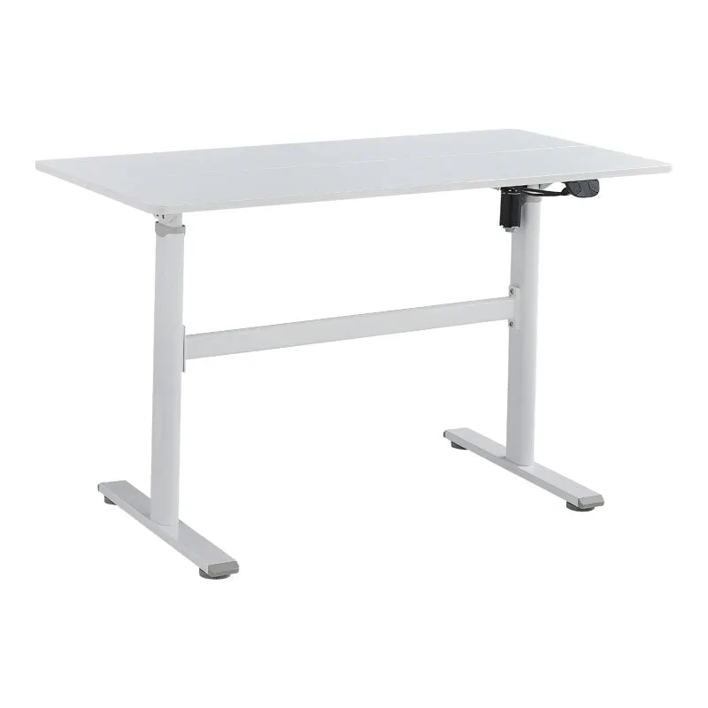 Birou reglabil pe inaltime Karla, Sonoma - Alb, 120x60x72/115 cm - Alb
