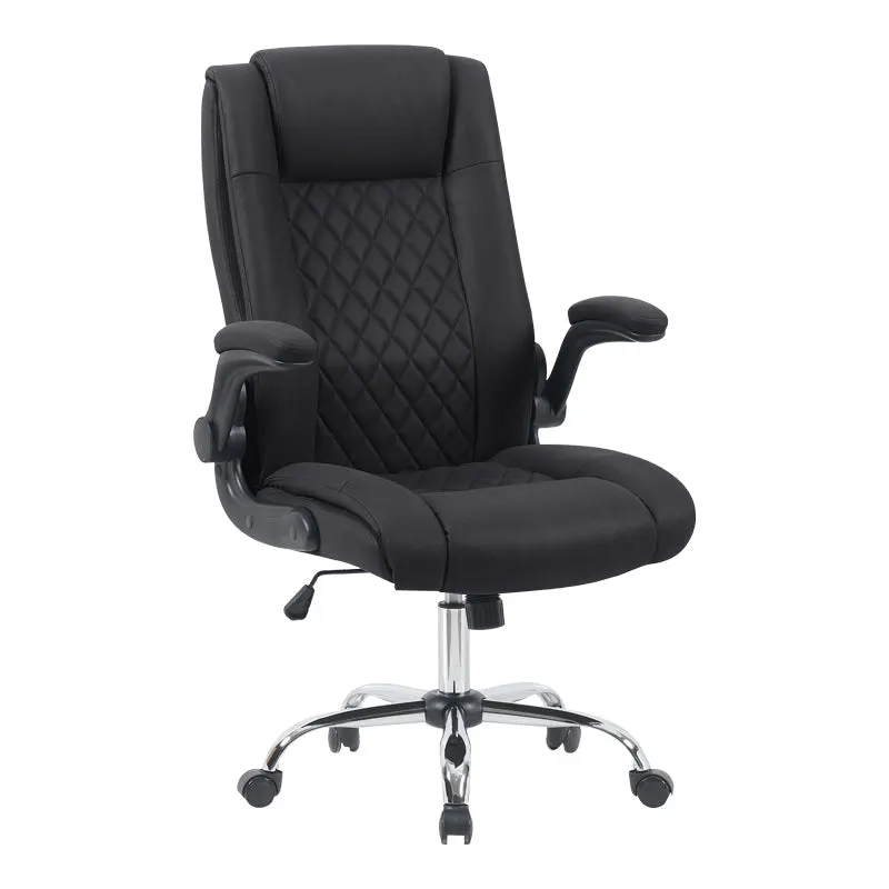 Scaun de birou ergonomic Kesla, PES, Negru, 65x65x113-121 cm - Negru