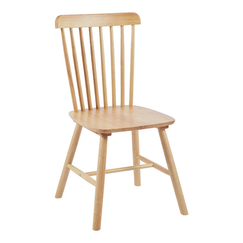 Scaun Bristol cu aspect, Lemn Rubberwood, Natural - Negru, 45x51x86 cm - Natur