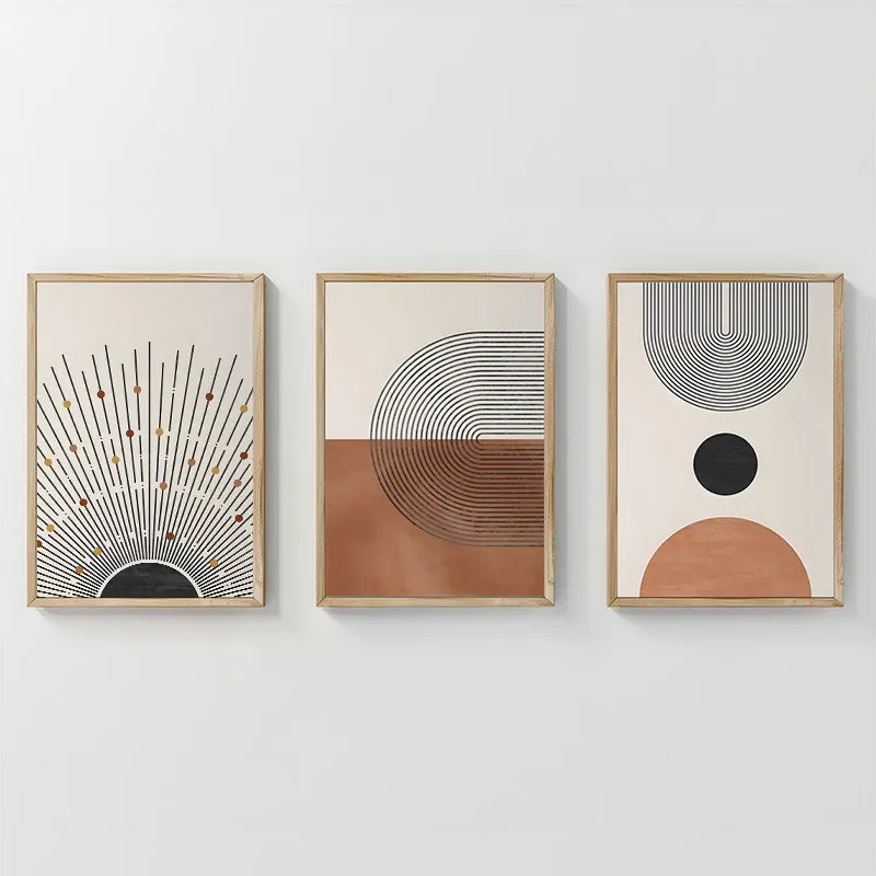Tablou triptic Jemba, Lemn, Multicolor, 33x48 cm - Multicolor