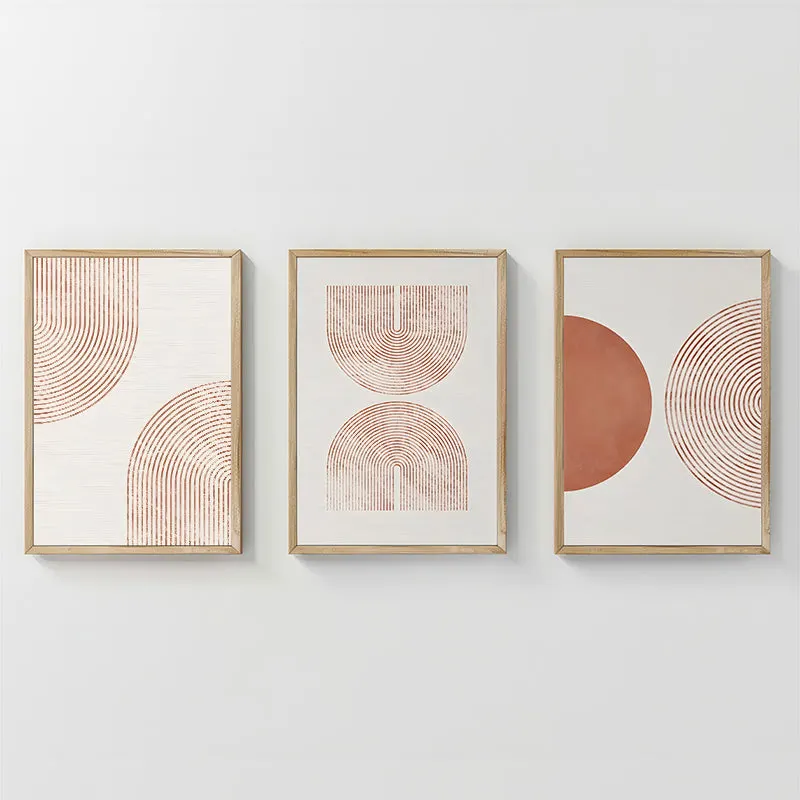 Tablou decorativ triptic Chilen, Lemn, Multicolor, 33x48 cm - Multicolor
