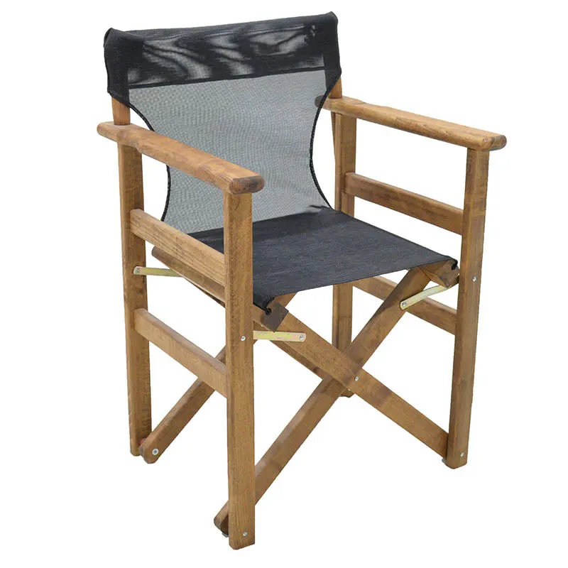 Scaun directorial cu structura Retto, lemn de fag masiv, PVC negru, compacte, nuc, 61x51x86 cm - Nuc