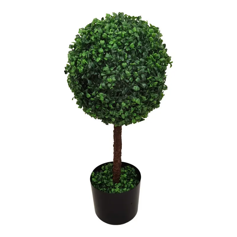 Planta decorativa cu ghiveci, Bolla I, Plastic, Verde, 30x65 cm - Negru