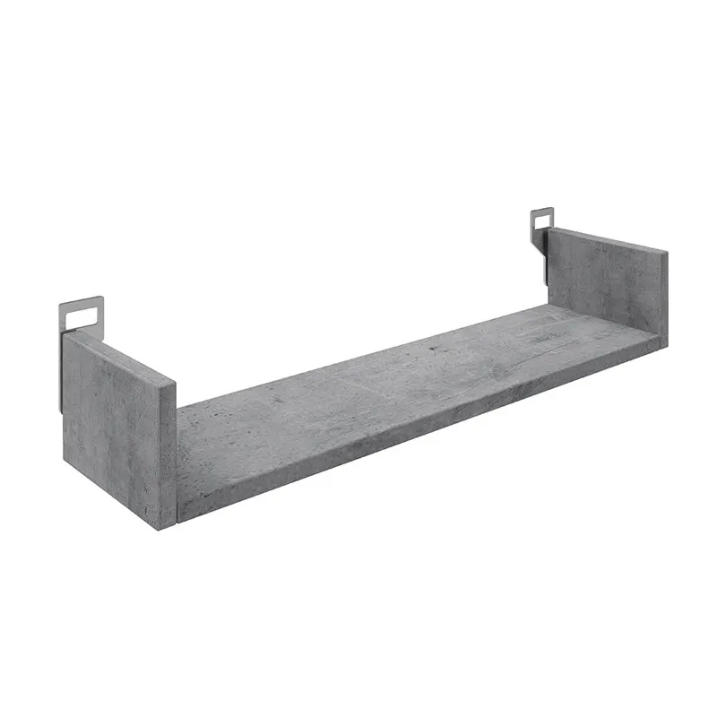Raft de perete Derva, Lemn, 60x15x10 cm - Gri