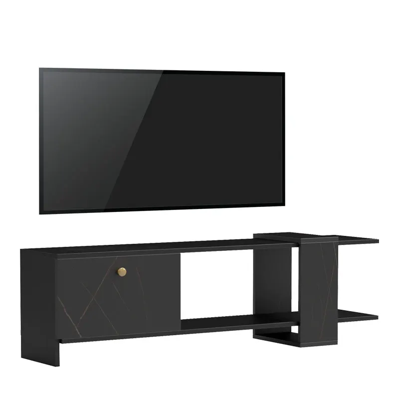 Comoda TV Standi, Negru, 120x25x36 cm - Negru
