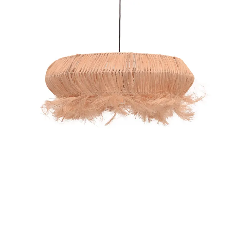 Lustra Coanze lemn de abaca, Natural, 65x65x35 cm - Natur