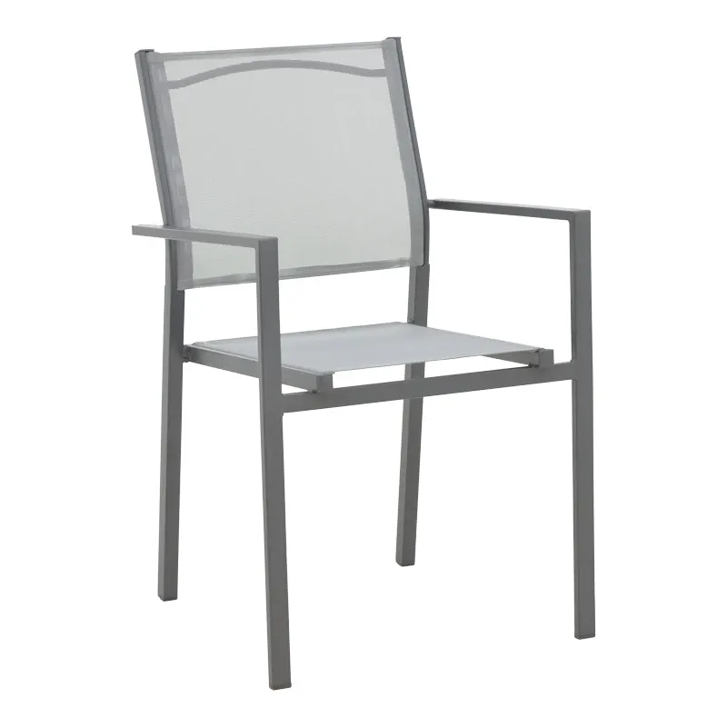 Fotoliu exterior Confidence, metal si textilene, 54x54x86 cm - Antracit