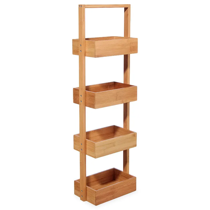 Raft Ollie lemn bambus, Natural, 28x16x88 cm - Natur