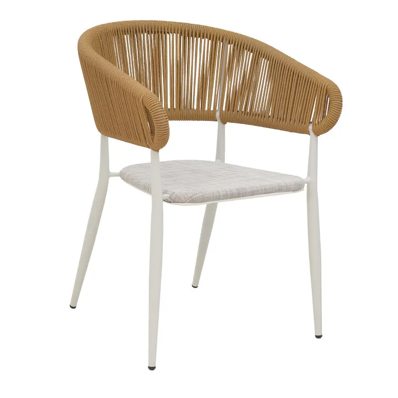 Scaun de gradina Raven, Alb - Gri, 57x62x78 cm - Alb