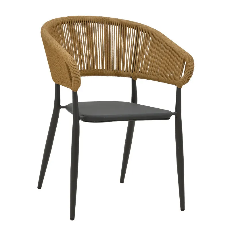 Scaun de gradina Raven, Alb - Gri, 57x62x78 cm - Gri inchis