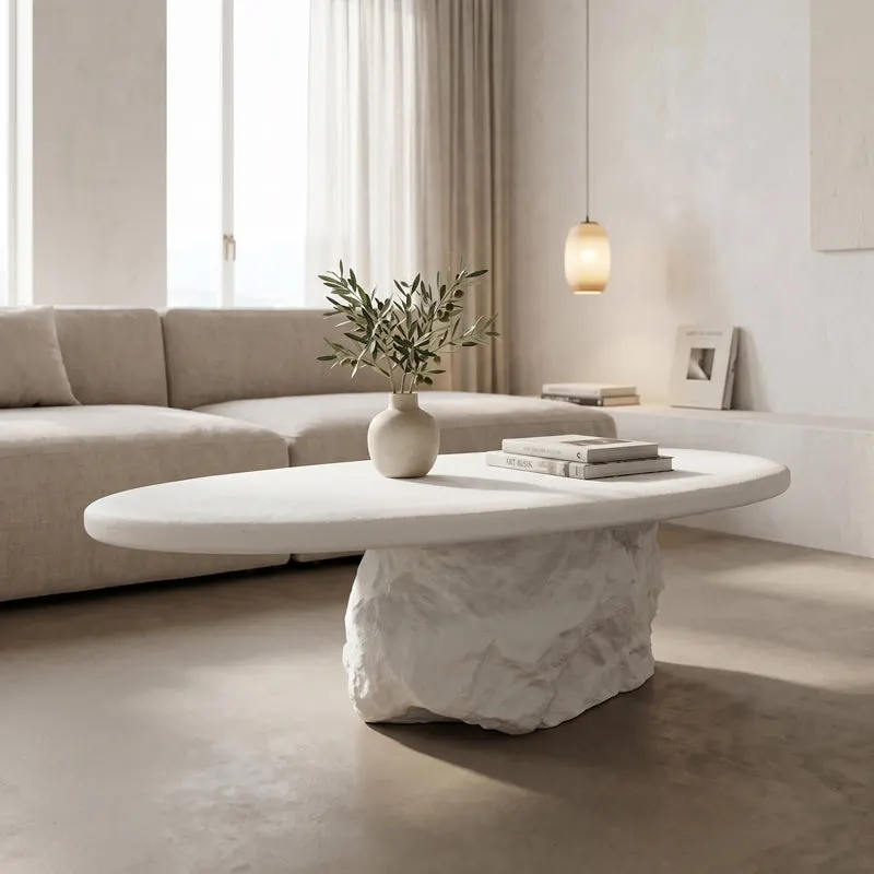 Masuta de cafea Zinol, MDF, Alb, 105x62x32 cm - Alb