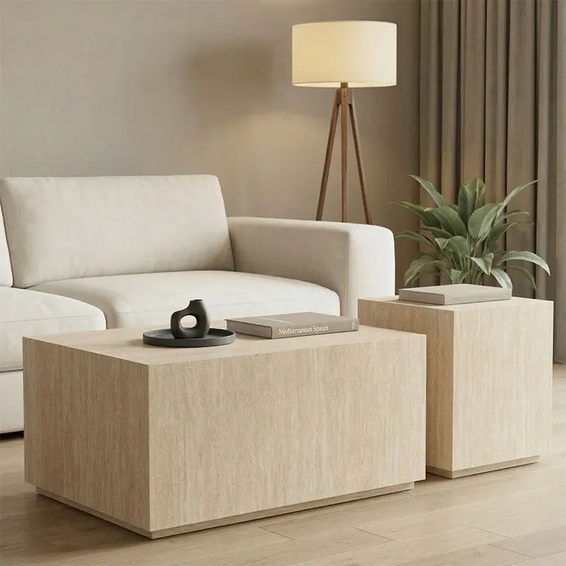 Masuta de cafea Sandu, Aspect travertin, Travertin - Travertin