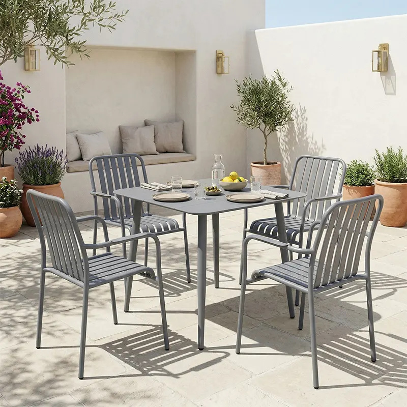 Set de sufragerie exterior Heven Vista, 5 piese, 80x80x72 cm - Antracit