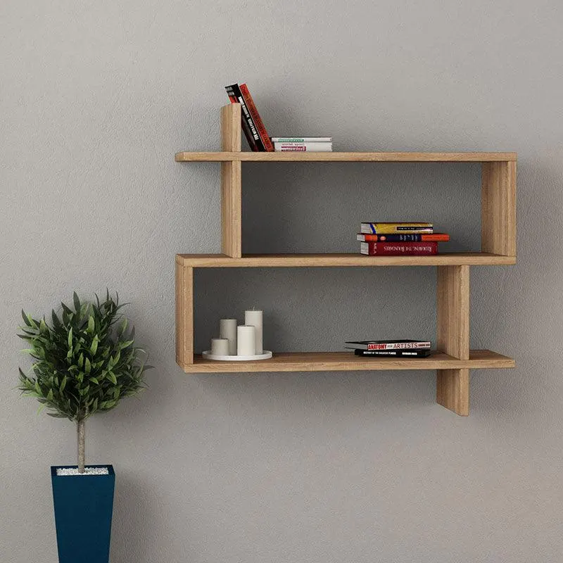 Raft Paralel, Maro - Alb, 70x22x65 cm - Maro