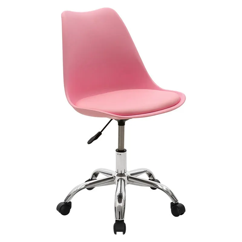 Scaun de birou Gaston II PP-PU, 48x57x80 cm - Roz