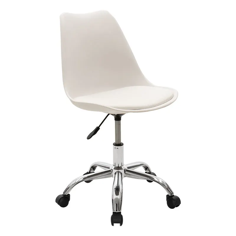 Scaun de birou Gaston II PP-PU, 48x57x80 cm - Alb