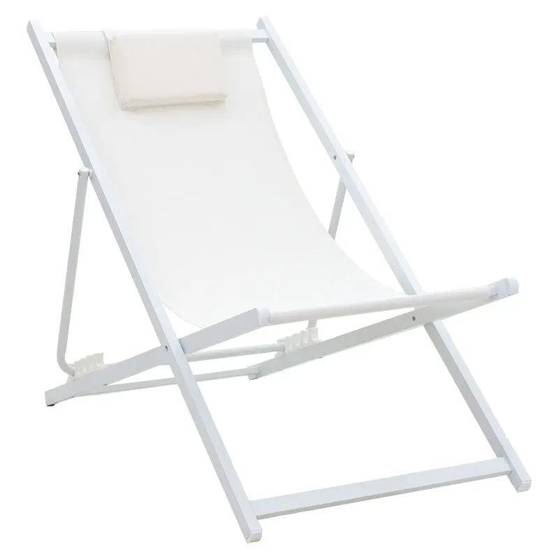 Sezlong Corte fag aluminiu texMaron, 190x70 cm - Alb