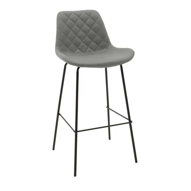 Scaun de bar Faith, metal, Diverse culori, 50x54x104 cm - Gri inchis