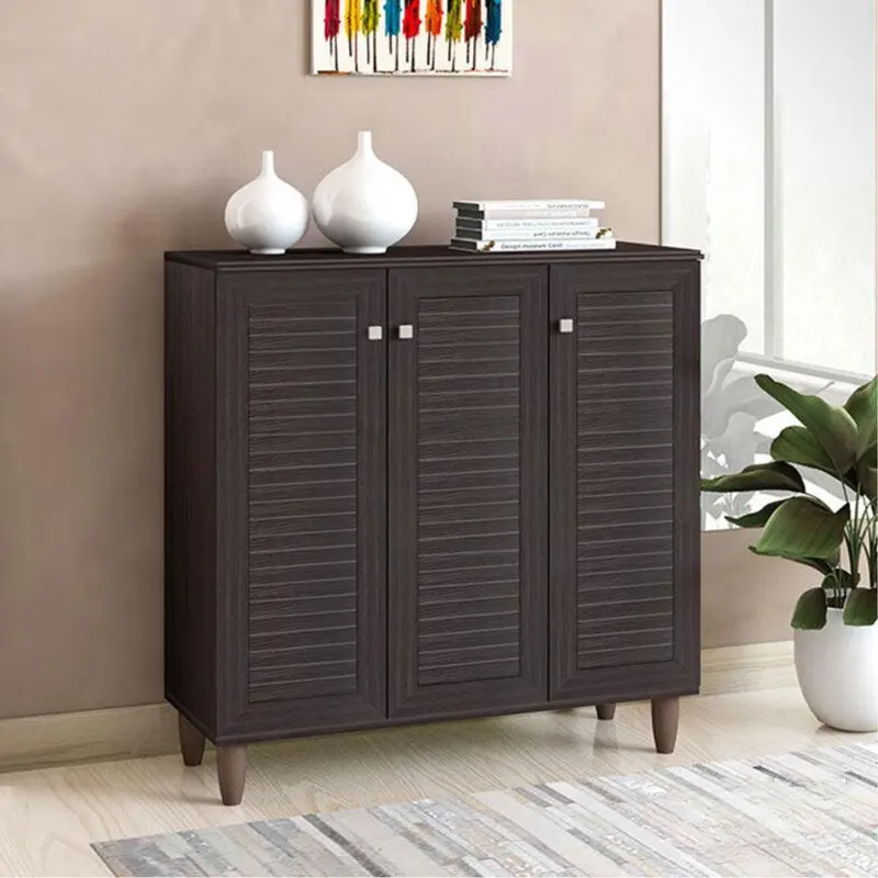 Dulap de pantofi SANTΟ, 16-20 perechi, Diverse culori, 89x34x91 cm - Negru