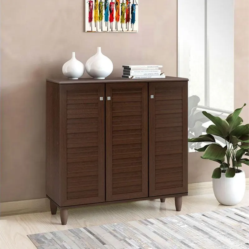 Dulap de pantofi SANTΟ, 16-20 perechi, Diverse culori, 89x34x91 cm - Nuc